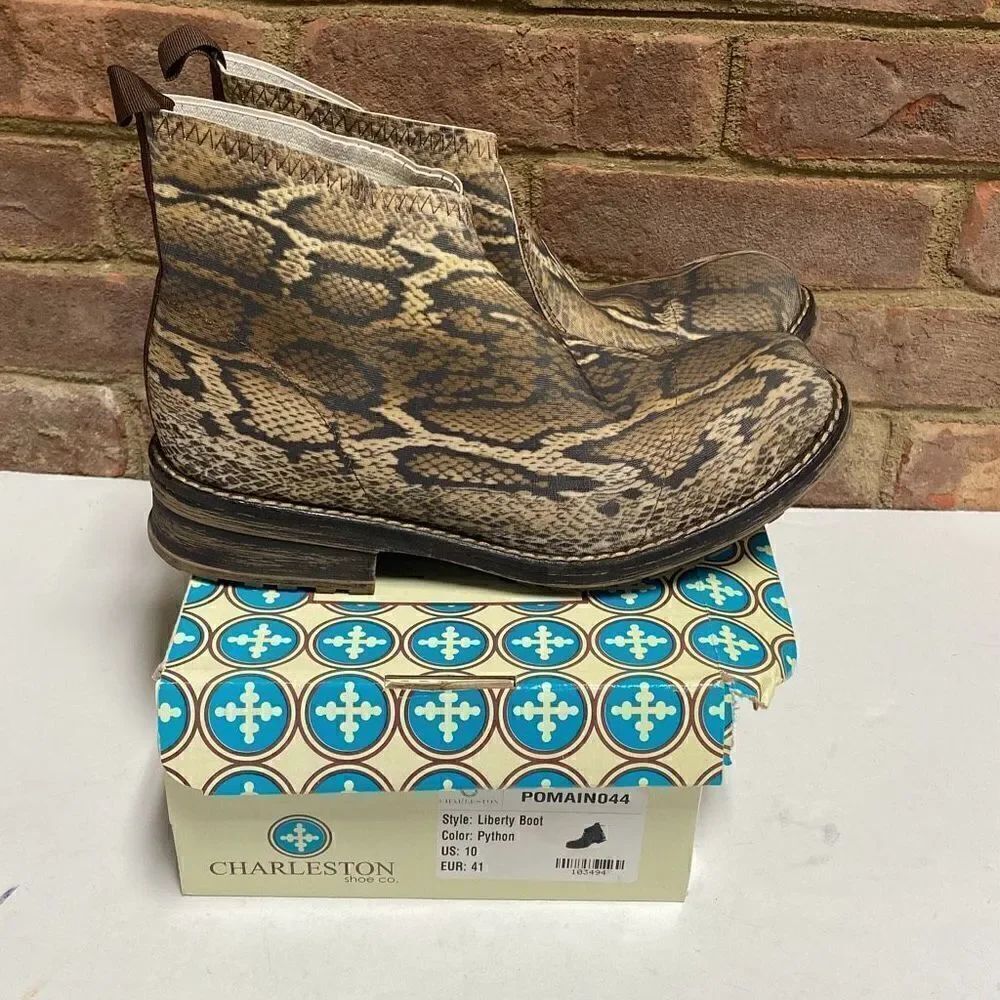 Charleston Shoe Co Python Liberty Boot Size 10 - Picture 9 of 9